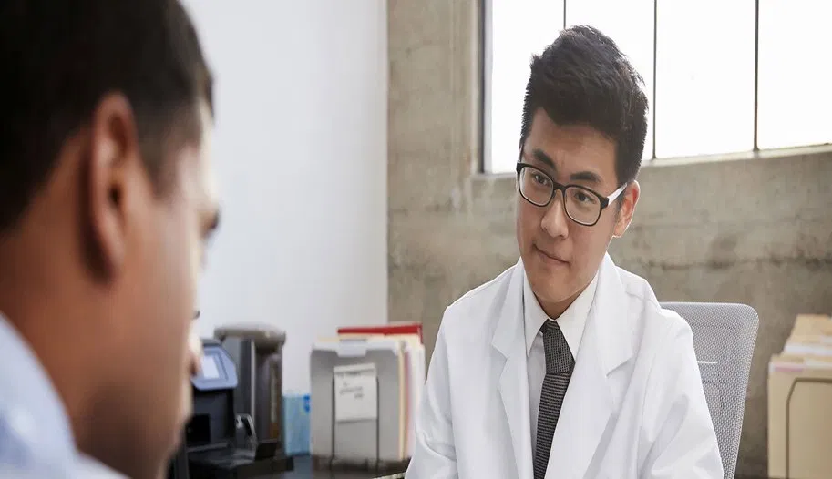 Female doctor in consultation